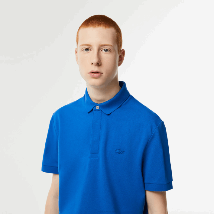 Lacoste Smart Paris Stretch Cotton Pique Polo 646T78 Blue KXB Men