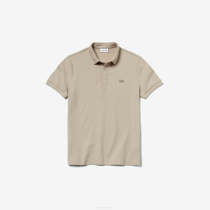 Lacoste Smart Paris Stretch Cotton Pique Polo 646T79 Beige AE0 Men