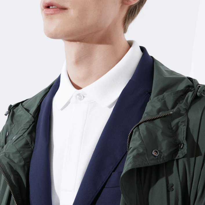 Lacoste Smart Paris Stretch Cotton Pique Polo 646T80 White 001 Men