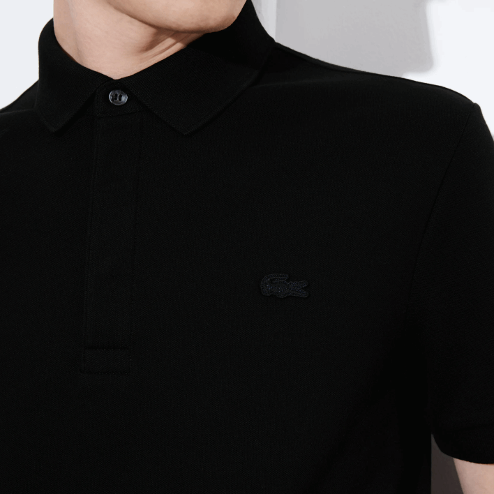 Lacoste Smart Paris Stretch Cotton Pique Polo 646T81 Black 031 Men