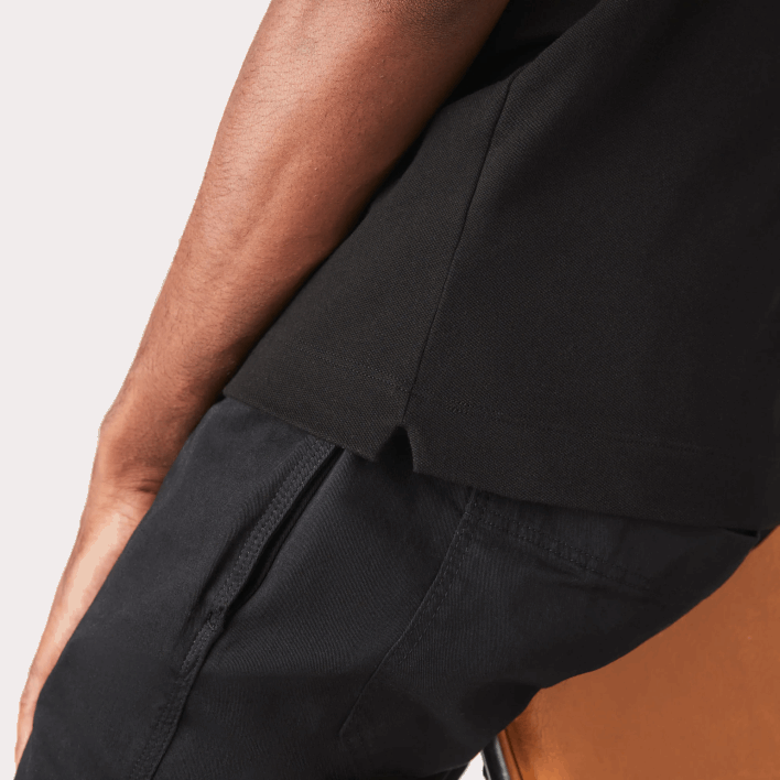 Lacoste Smart Paris Stretch Cotton Pique Polo 646T81 Black 031 Men