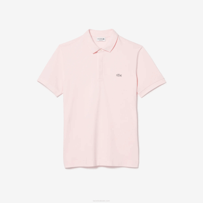 Lacoste Smart Paris Stretch Cotton Pique Polo 646T835 Light Pink T03 Men