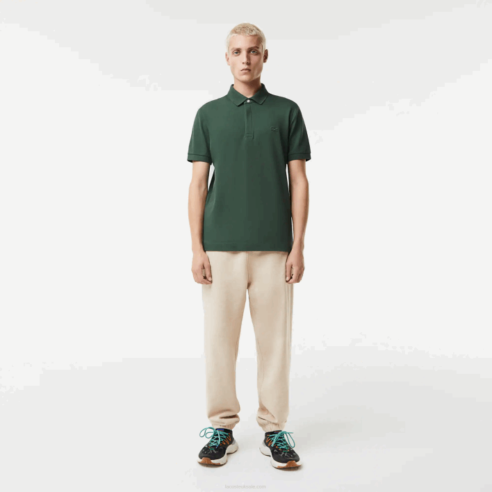 Lacoste Smart Paris Stretch Cotton Pique Polo 646T854 Green 5HX Men