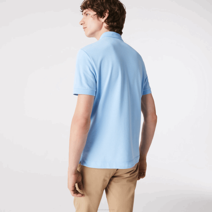 Lacoste Smart Paris Stretch Cotton Pique Polo 646T857 Blue HBP Men
