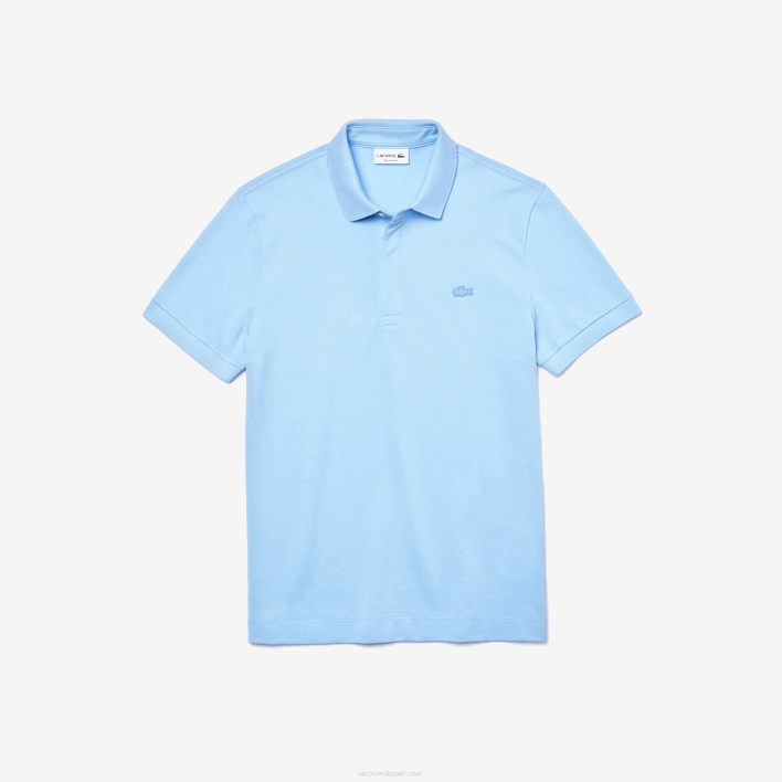Lacoste Smart Paris Stretch Cotton Pique Polo 646T857 Blue HBP Men