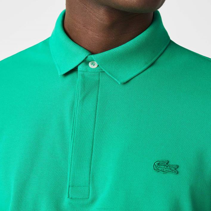 Lacoste Smart Paris Stretch Cotton Pique Polo 646T907 Green LDM Men