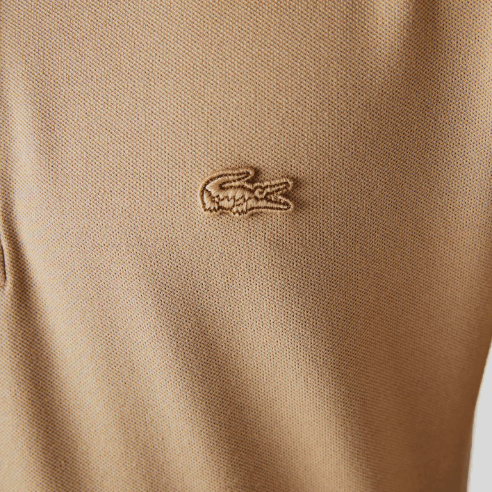 Lacoste Smart Paris long sleeve stretch cotton pique Polo 646T1297 Beige 02S Men