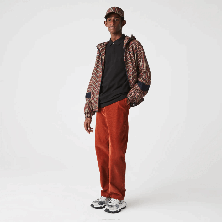 Lacoste Smart Paris long sleeve stretch cotton pique Polo 646T667 Black 031 Men