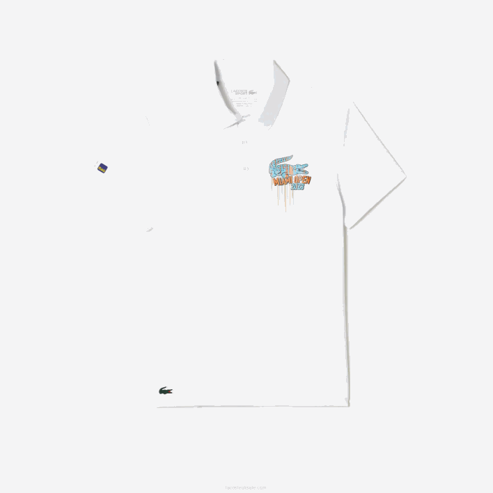 Lacoste Sport Miami Open Edition Pique Polo 646T205 White 001 Men