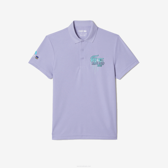 Lacoste Sport Miami Open Edition Pique Polo 646T207 Purple 3K0 Men