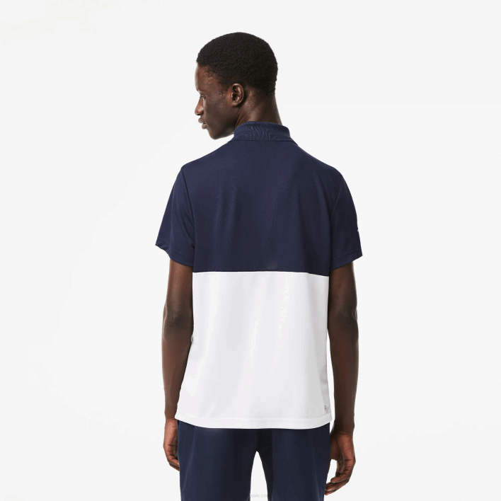 Lacoste Sport Miami Open Edition Stripe Polo 646T238 Blue Green White T3I Men