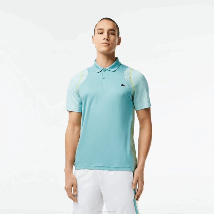 Lacoste Tennis Recycled Polyester Polo Shirt 646T84 Mint BR8 Men