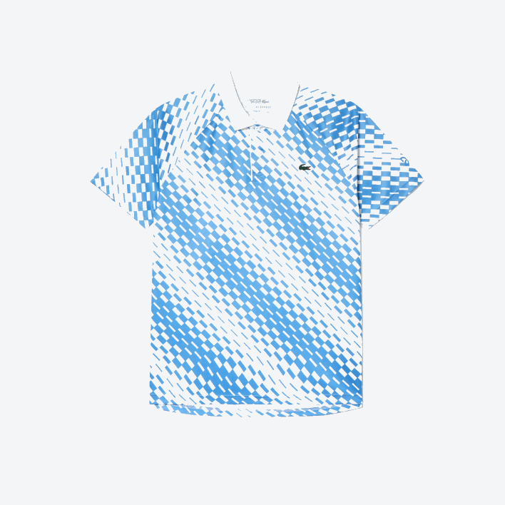 Lacoste Tennis x Novak Djokovic Fan Version Polo 646T109 White Blue GA7 Men