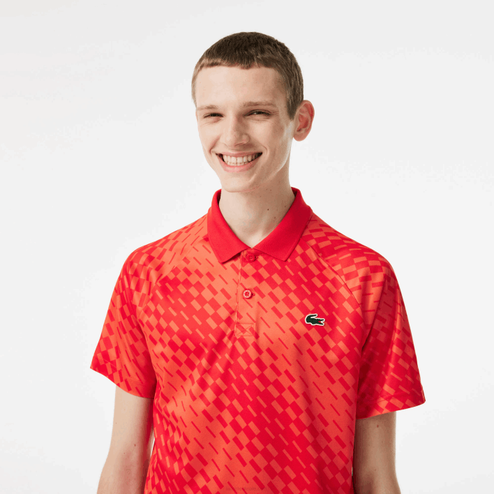 Lacoste Tennis x Novak Djokovic Fan Version Polo 646T110 Red Orange WI9 Men