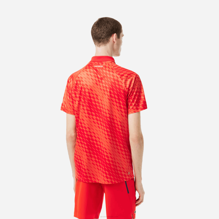 Lacoste Tennis x Novak Djokovic Fan Version Polo 646T110 Red Orange WI9 Men