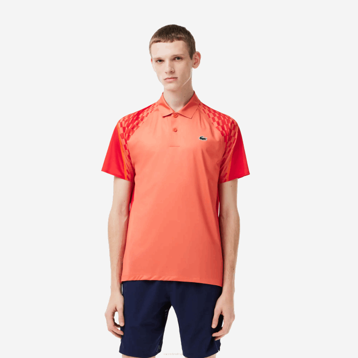 Lacoste Tennis x Novak Djokovic Tricolor Polo 646T236 Orange Red Orange XIJ Men