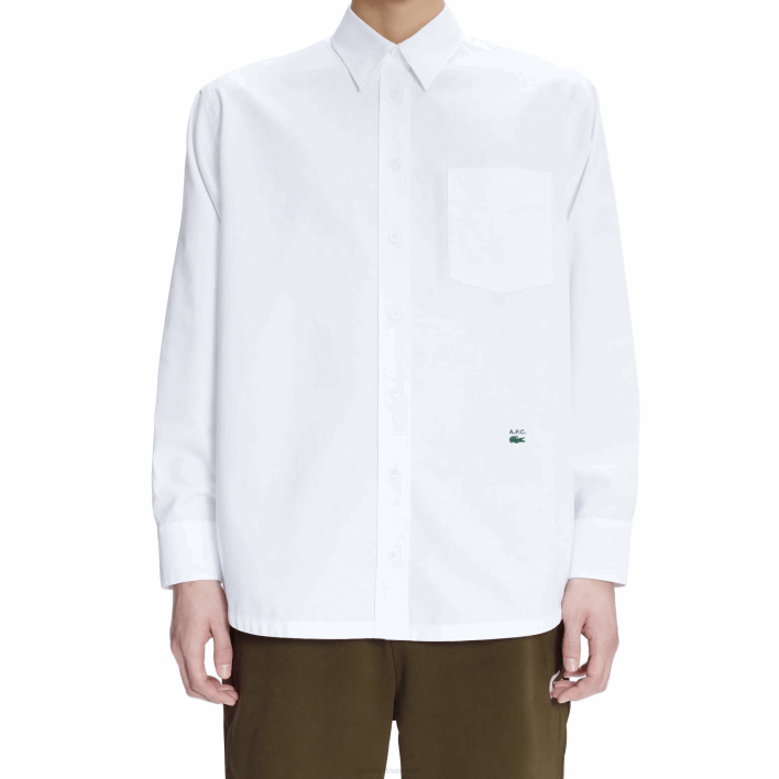 Lacoste A.P.C. Relaxed Fit Cotton Shirt 646T1631 White 001 Men