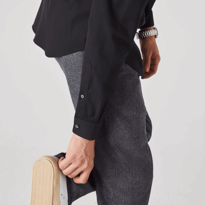 Lacoste Regular Fit Cotton Poplin Shirt 646T1613 Navy Blue HDE Men