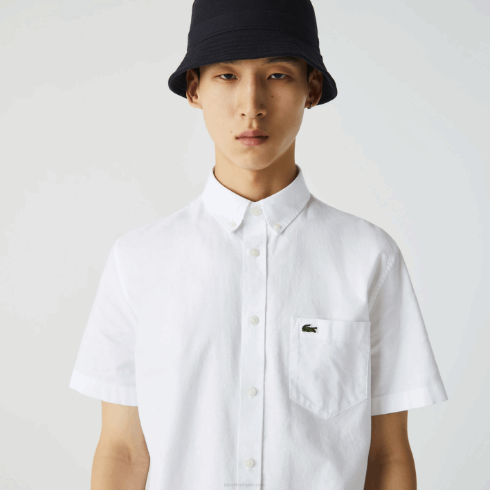 Lacoste Regular Fit Cotton Shirt 646T450 White 001 Men
