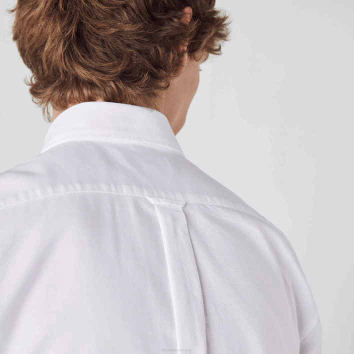Lacoste Regular Fit Oxford Cotton Shirt 646T1526 White 001 Men