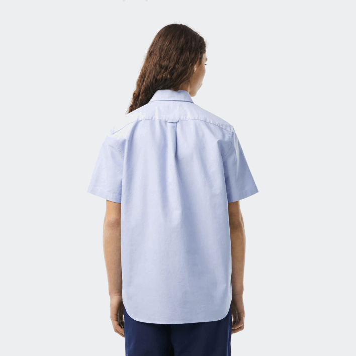 Lacoste Regular Fit Oxford Cotton Shirt 646T1527 Blue HBP Men