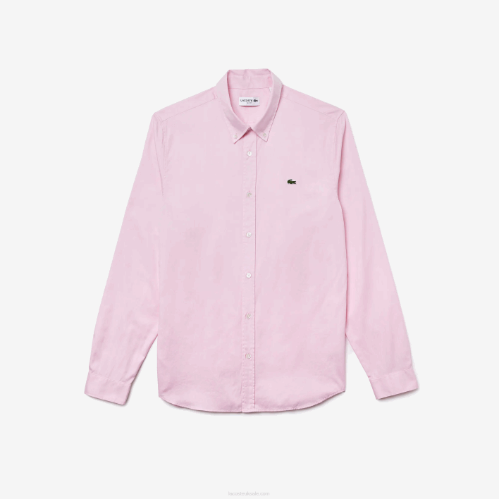 Lacoste Slim Fit Premium Cotton Shirt 646T1649 Light Pink ADY Men