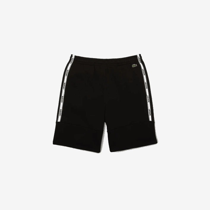 Lacoste Branded Bands Cotton Fleece Blend Shorts 646T1540 Black 031 Men