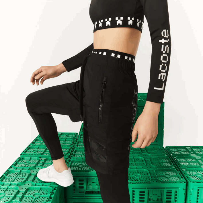 Lacoste LIVE x Minecraft Nylon Bermuda Shorts 646T1634 Black 031 Men