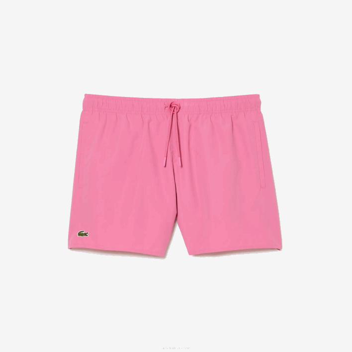 Lacoste Light Quick-Dry Swim Shorts 646T533 Pink Green W4I Men