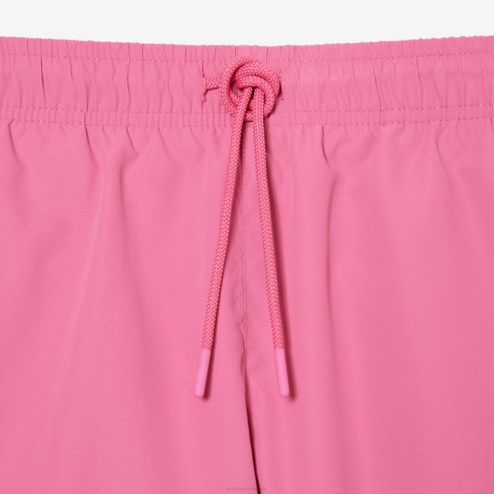 Lacoste Light Quick-Dry Swim Shorts 646T533 Pink Green W4I Men