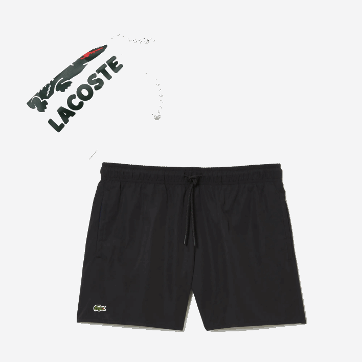 Lacoste Light Quick-Dry Swim Shorts 646T535 Black Navy Blue DY4 Men