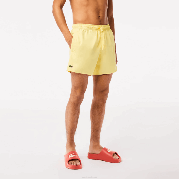 Lacoste Light Quick-Dry Swim Shorts 646T539 Yellow Green 7SH Men