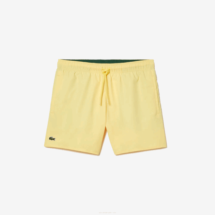 Lacoste Light Quick-Dry Swim Shorts 646T539 Yellow Green 7SH Men