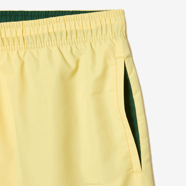 Lacoste Light Quick-Dry Swim Shorts 646T539 Yellow Green 7SH Men