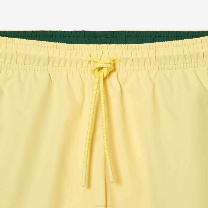 Lacoste Light Quick-Dry Swim Shorts 646T539 Yellow Green 7SH Men