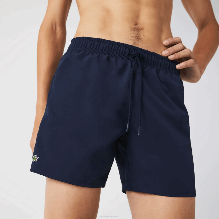 Lacoste Light Quick-Dry Swim Shorts 646T541 Navy Blue Black JB1 Men