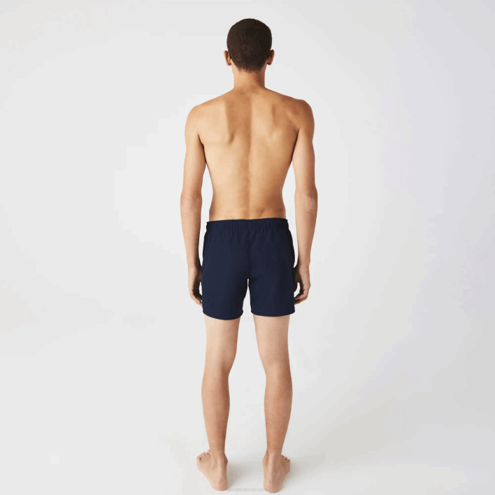 Lacoste Light Quick-Dry Swim Shorts 646T541 Navy Blue Black JB1 Men