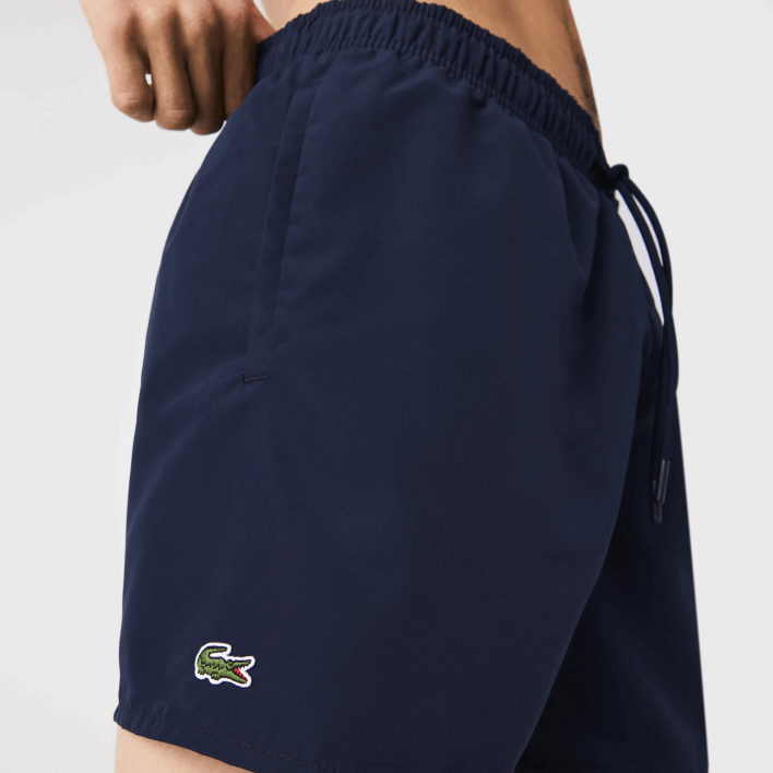 Lacoste Light Quick-Dry Swim Shorts 646T541 Navy Blue Black JB1 Men