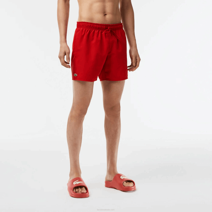 Lacoste Light Quick-Dry Swim Shorts 646T542 Red Green 8UN Men