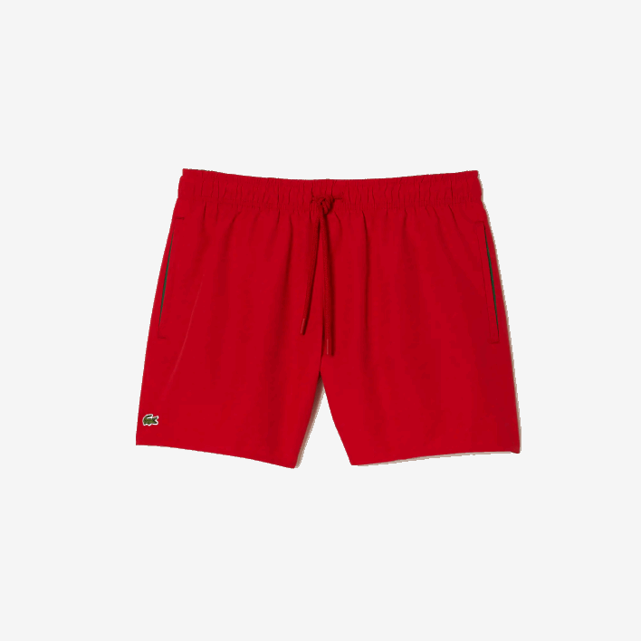 Lacoste Light Quick-Dry Swim Shorts 646T542 Red Green 8UN Men