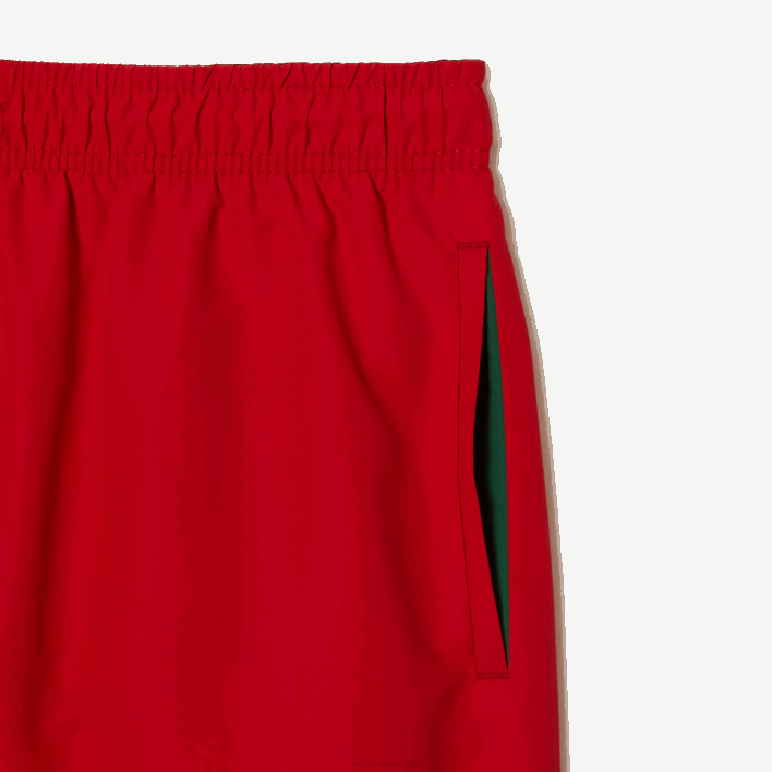 Lacoste Light Quick-Dry Swim Shorts 646T542 Red Green 8UN Men