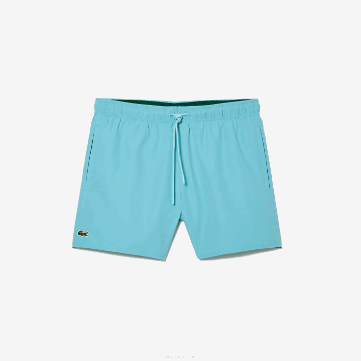 Lacoste Light Quick-Dry Swim Shorts 646T543 Turquoise Green VYI Men