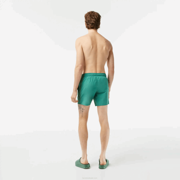 Lacoste Light Quick-Dry Swim Shorts 646T546 Khaki Green WIJ Men
