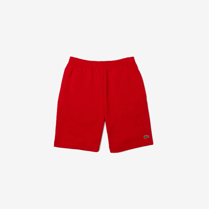 Lacoste Organic Brushed Cotton Fleece Shorts 646T1373 Red 240 Men