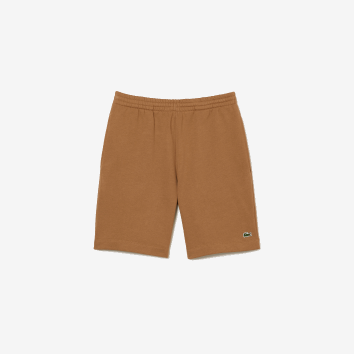 Lacoste Organic Brushed Cotton Fleece Shorts 646T1397 Brown Z0W Men