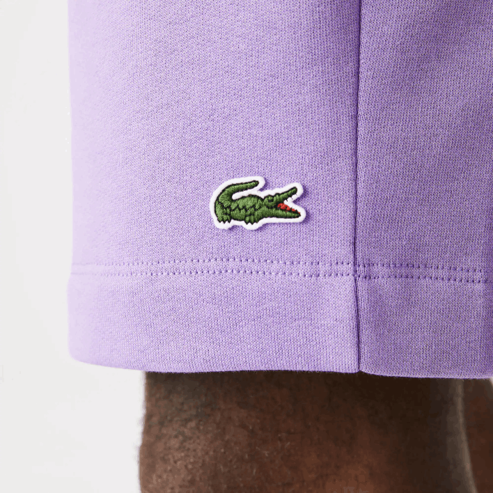 Lacoste Organic Brushed Cotton Fleece Shorts 646T1425 Purple GFU Men