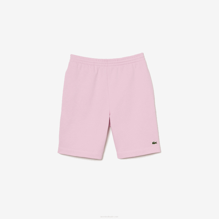 Lacoste Organic Brushed Cotton Fleece Shorts 646T1576 Pink Z4H Men