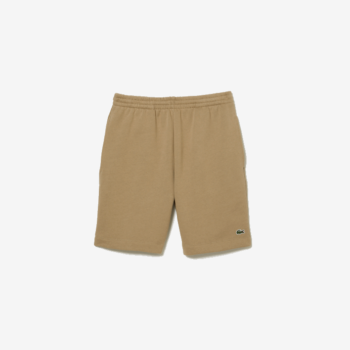 Lacoste Organic Brushed Cotton Fleece Shorts 646T414 Beige CB8 Men
