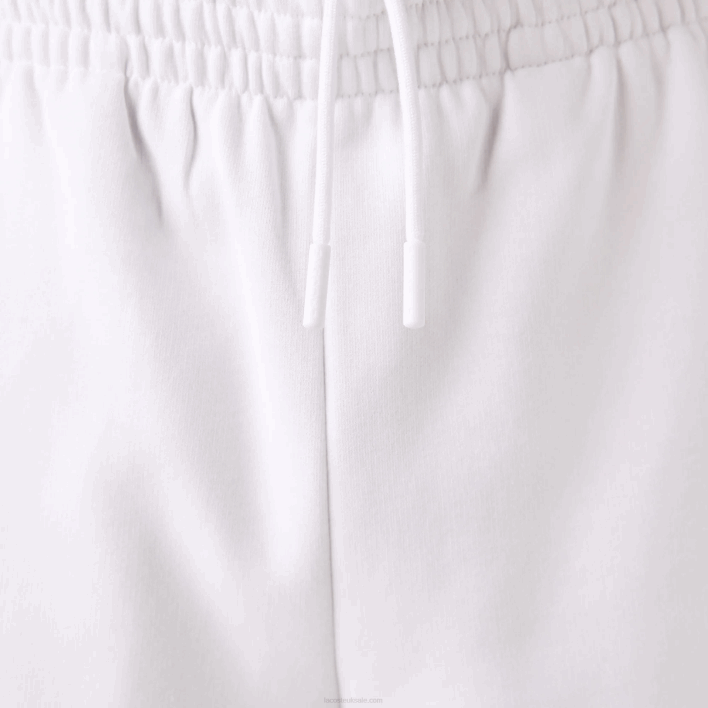 Lacoste Organic Brushed Cotton Fleece Shorts 646T415 White 001 Men