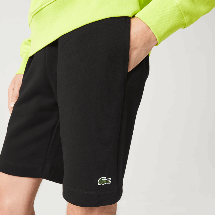 Lacoste Organic Brushed Cotton Fleece Shorts 646T416 Black 031 Men